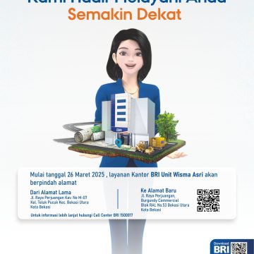 Kenyamanan Nasabah Tidak Terganggu, Ini Alamat Kantor BRI Unit Wisma Asri yang Baru