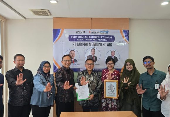 Air bersih PT Jakpro Memiontec Air dan didistribusikan Jaringan PAM Jaya Sudah Bersertifikat Halal